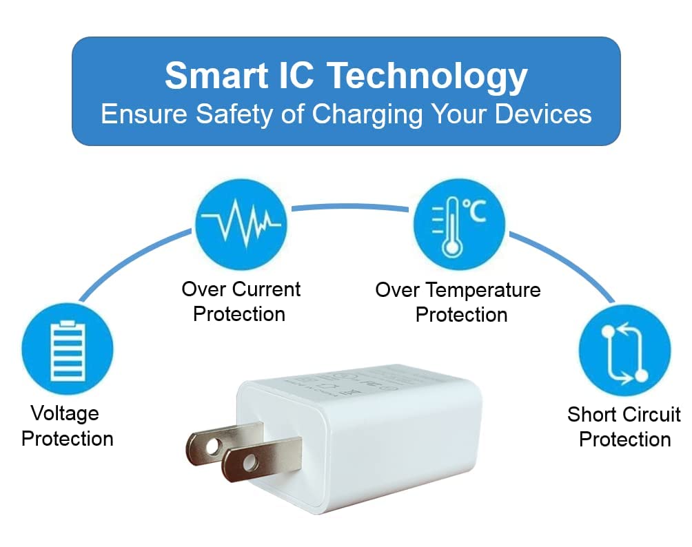 26Ft Power Cord With Adapter For Ring Camera, Ring Spotlight Cam Plus/Pro/Battery, Ring Stick Up Cam Battery, Simplisafe, Eufy,