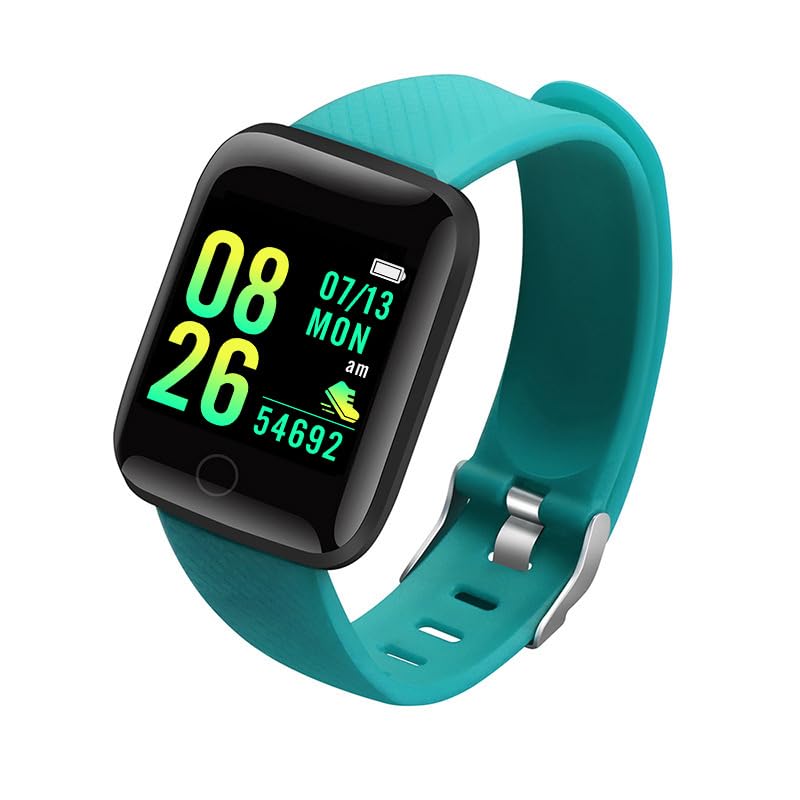 Smart Watch, Fitness Monitor Activity Tracker, Square 1.44 Inch Display, Bluetooth Bracelet for Android iOS, Birthday Gift (116P