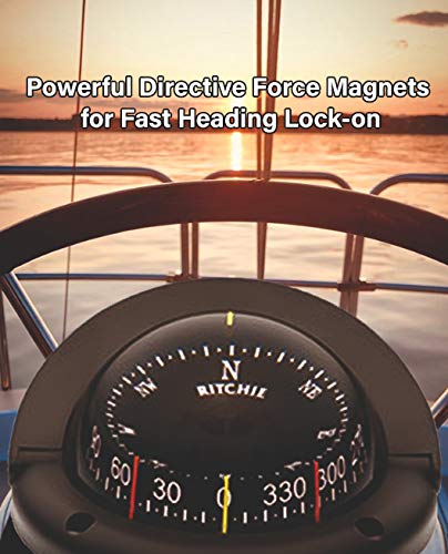 Ritchie Navigation Compass, Flush Mount, 3.75'' Combi, Black