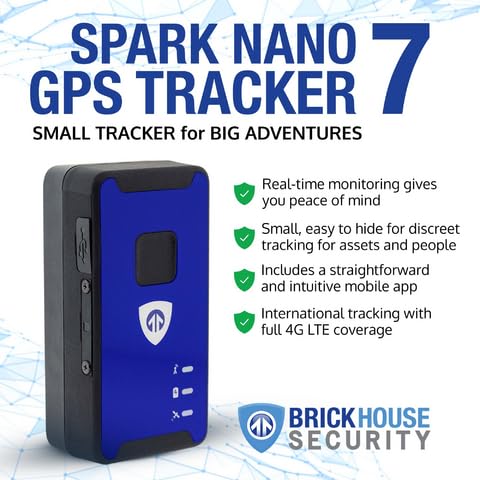 Brickhouse Security Spark Nano 7 Gps Tracker For Vehicles   Covert Car Tracker Device And Fleet Gps Tracker   Gps Tracking Device With App And 4G Lte Coverage In North America   Subscription Required