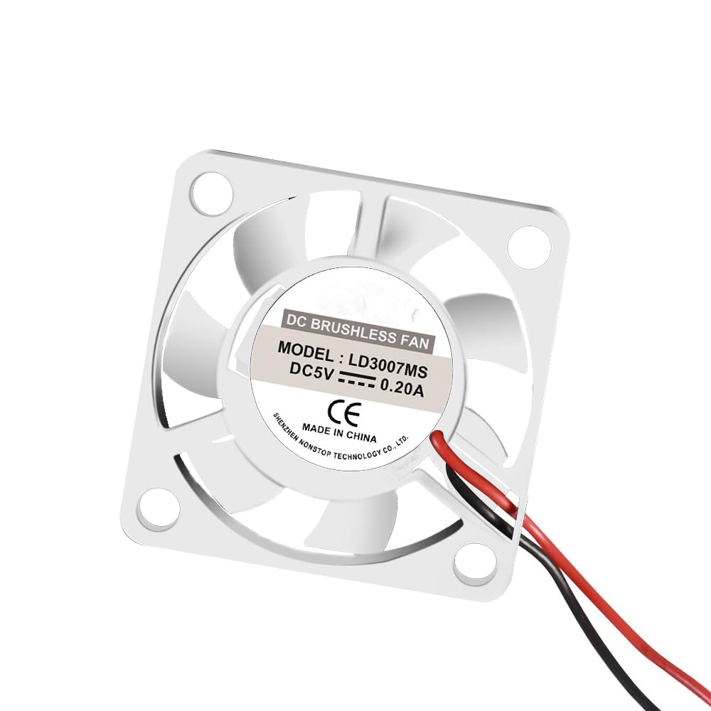 4Pcs 30X30X7Mm Fan For Raspberry Pi, Dorhea For Raspberry Pi Cooling Fan Brushless 3007 Fan Cpu 3.3V 5V Cooling Fan For Raspberr