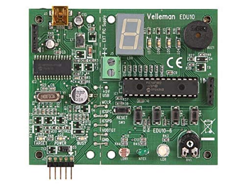 Velleman Edu10 Usb Pic Programmer And Tutor Board, 1 Grade To 12 Grade