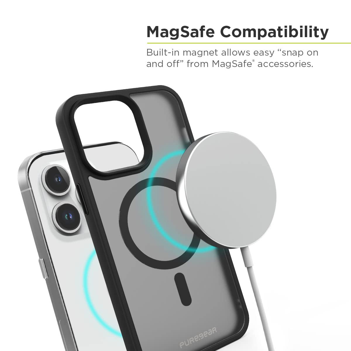 Puregear Slim Translucent Magnetic Phone Case For Apple Iphone 14 Pro (2022) 6.1, Compatible With Magsafe Charging Slim Scratch-