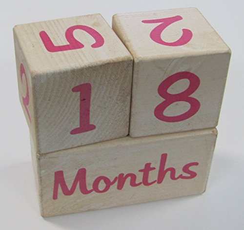 Portrait Prop Age Blocks   Pink   2 Number Blocks   Made In Usa