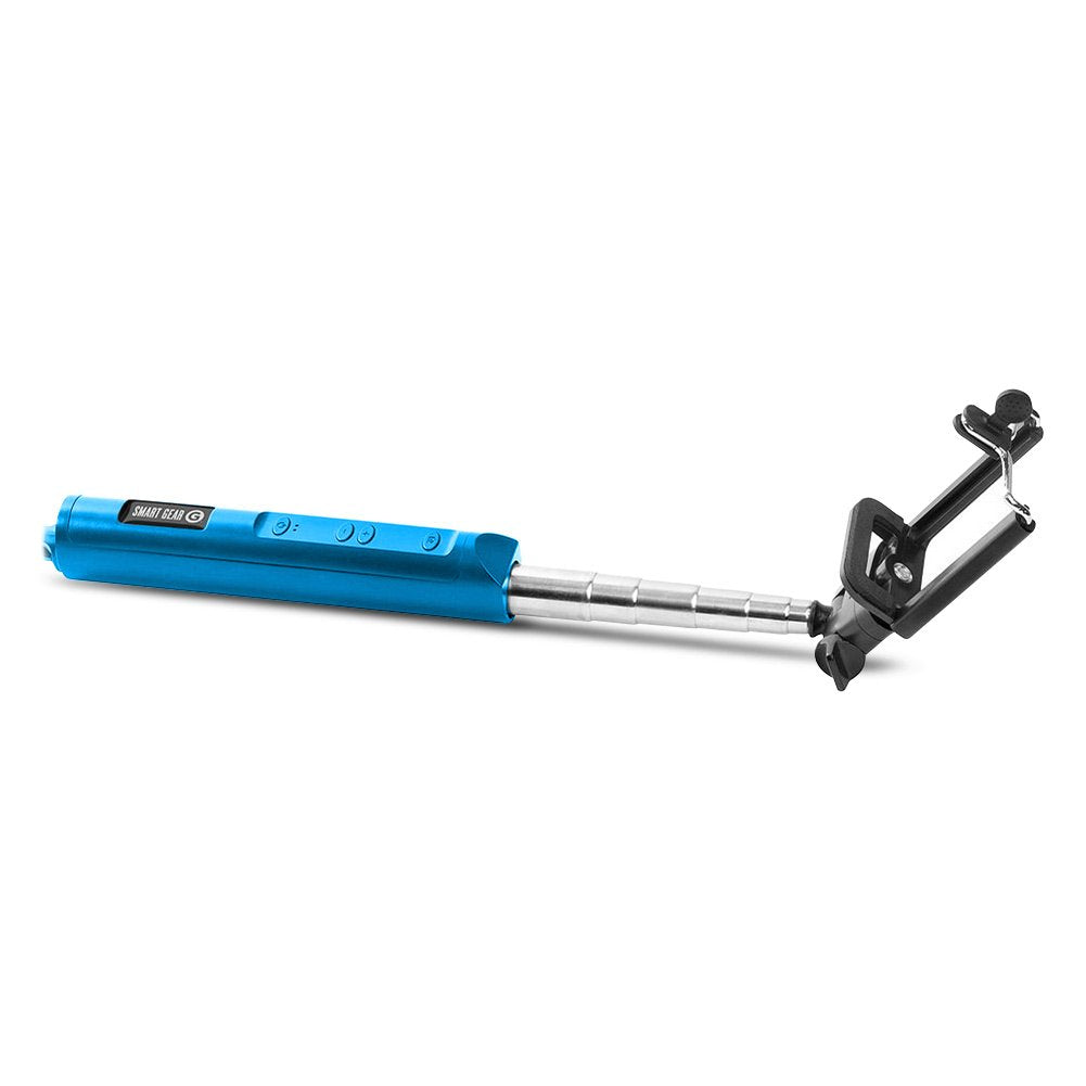 Smart Gear 40 Inch Bluetooth Selfie Stick   Built In Wireless Shutter Release With Zoom Control   Aqua