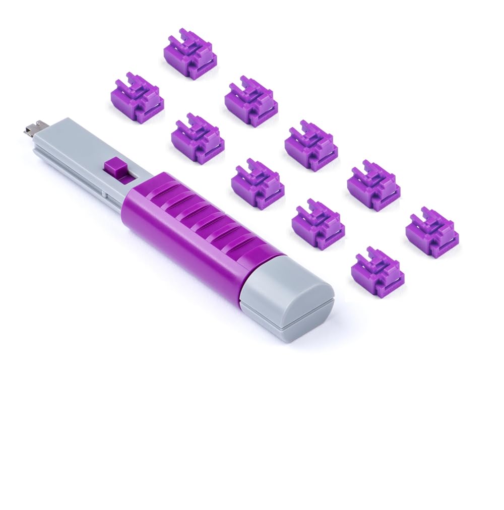 Smart Keeper Rj45 Port Lock With Key   10 Locks 1 Key (Purple)