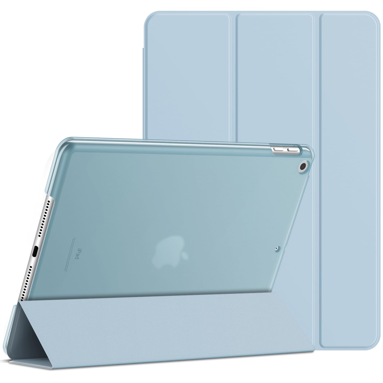 JETech Case for iPad 10.2-Inch (2021/2020/2019 Model, 9/8/7 Generation), Auto Wake/Sleep Cover (Light Blue)