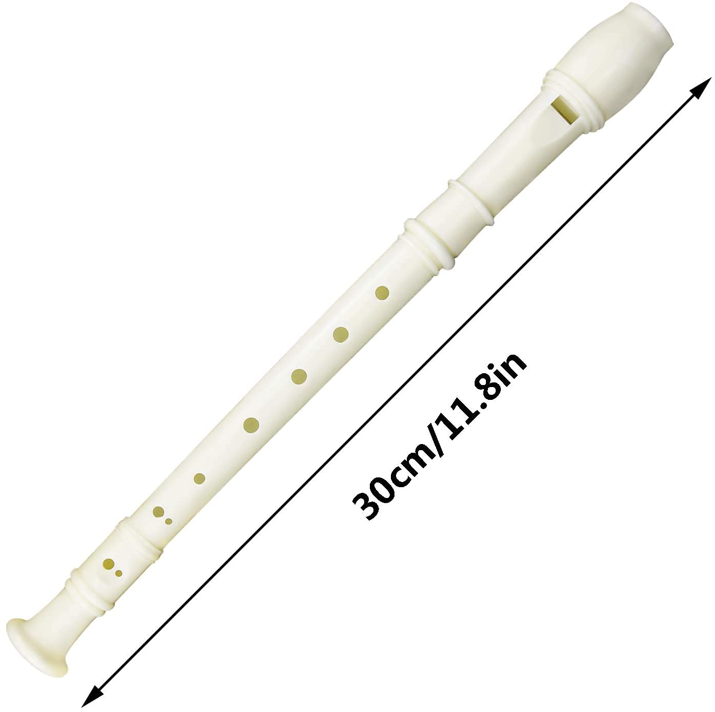 6 Pack 8 Hole Soprano Recorders Descant Flute With Cleaning Rod German Style For Beginner Graduation Or Back To School Gift (Whi