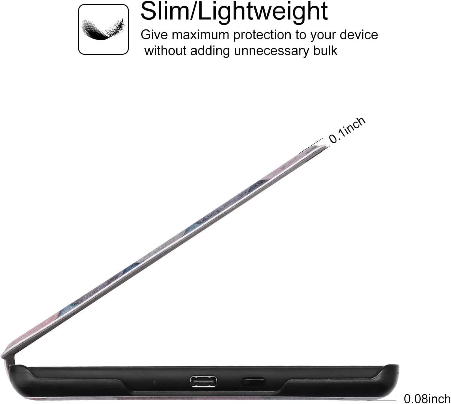 Yhb Case For 6.8'' Kindle Paperwhite (11Th Generation 2021) And Kindle Paperwhite Signature Edition, Slim Folio Pu Leather Book