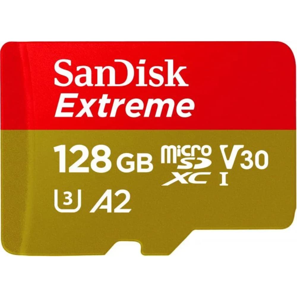Sandisk 128Gb Extreme Microsd Uhs I Card For 4K Video On Smartphones, Action Cams & Drones 190Mb/S Read, 90Mb/S Write Sdsqxaa 12