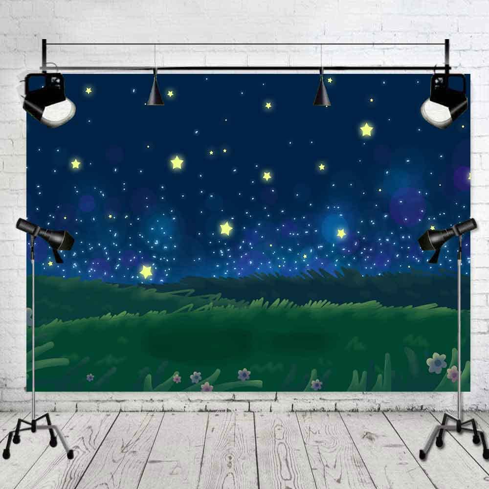 7X5Ft Cartoon Backdrops Fantastic Starry Sky Night Landscape Camping Themd Party Background Photo Booth Backdrop Studio Props Gy