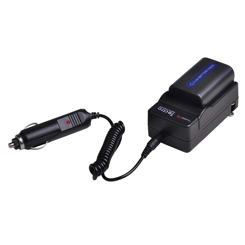 Tectra 2 Pack Np Fm50 Battery And Charger Kit For Sony Np Fm30 Np Fm51 Np Qm50 Np Qm51 Np Fm55H And Hdr Hc1 Trv280 Trv350 Trv250