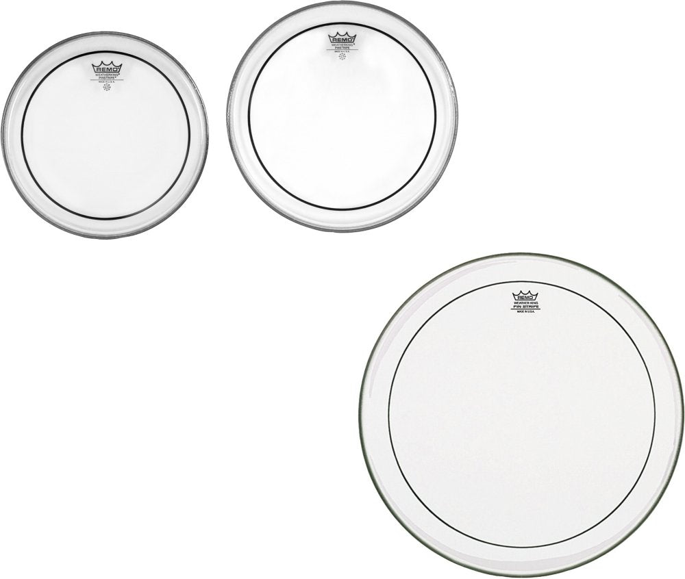 Remo Pp 1470 Ps Pinstripe Clear Tom Drumhead Pack   10'', 12'' & 16''