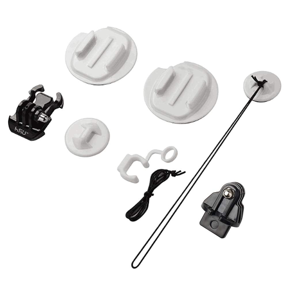 Hsu Surf Mounts And Accessories For Ski, Snorkeling, Surfing, Wakeboarding Fitting Gopro Hero 13,12,11,10,9,8,7,6,5 Black, Silver, Akaso Campark, And Other Action Cameras (Surfing Kit)