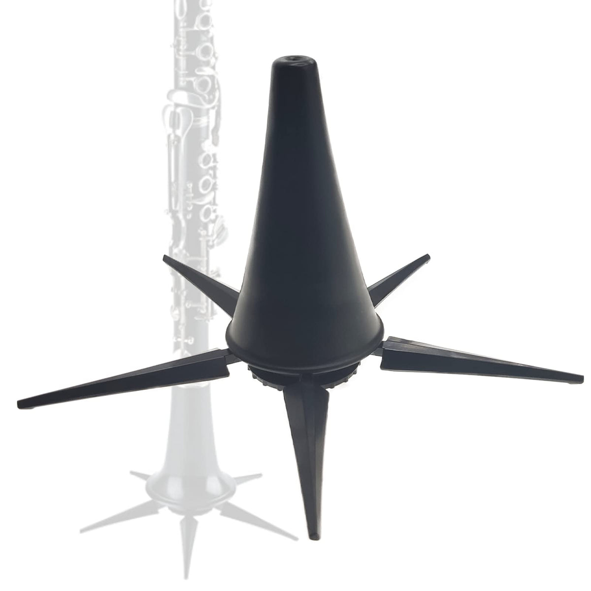 Cheerock Portable Clarinet Stand Holder, Metal Folding Clarinet Stand, 5-Leg Stable Support Clarinet Rest, Clarinet Accessories