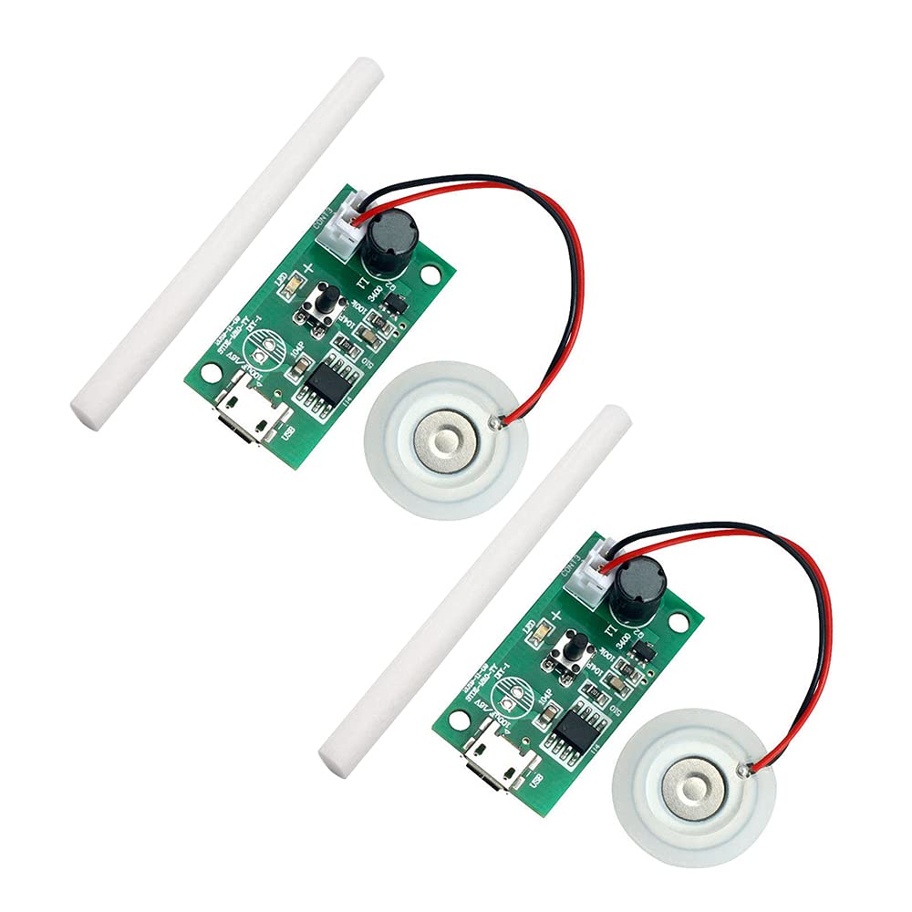 Acxico 2Pcs 5V Mini Usb Humidifier Air Purifier Circuit Board Driver Atomization Plate