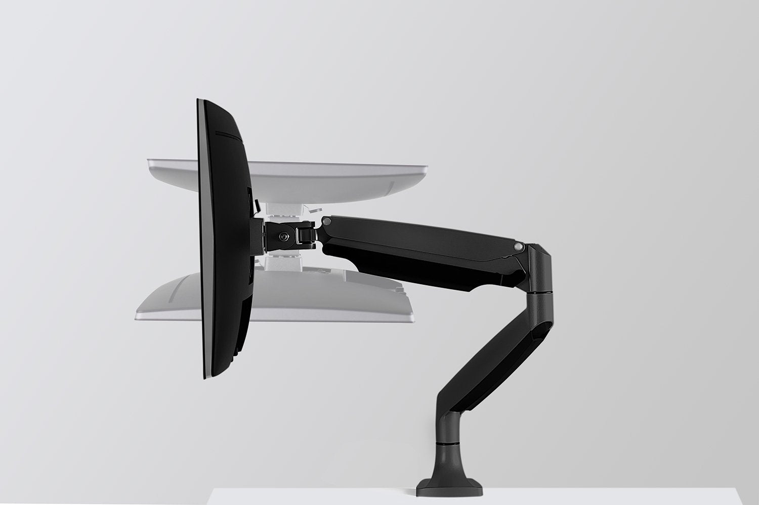 Mount It! Single Monitor Arm Desk Mount | Gas Spring Monitor Arm | Full Motion Articulating Height Adjustable | Fits 21 22 23 24