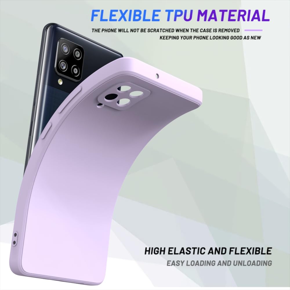 Wogroo For Samsung Galaxy A42 Case Purple, Scratch Resistant With Soft Touch, Slim Thin Phone Cover For Samsung Galaxy A42