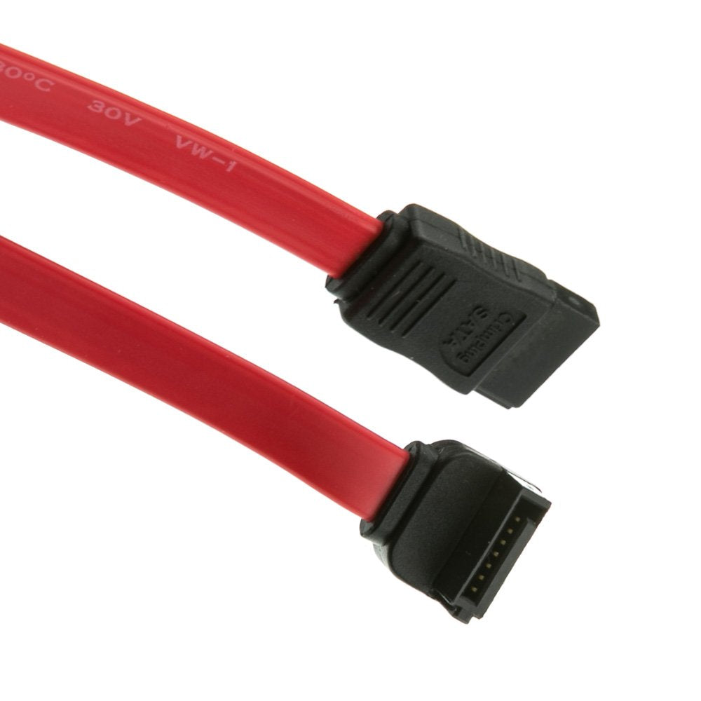 Cablewholesale 1.5 Feet Serial(Ata) Cable, Sata To 90 Degree Right Angle Sata Connector, Single Right Angle Sata Cable, 26 Awg,