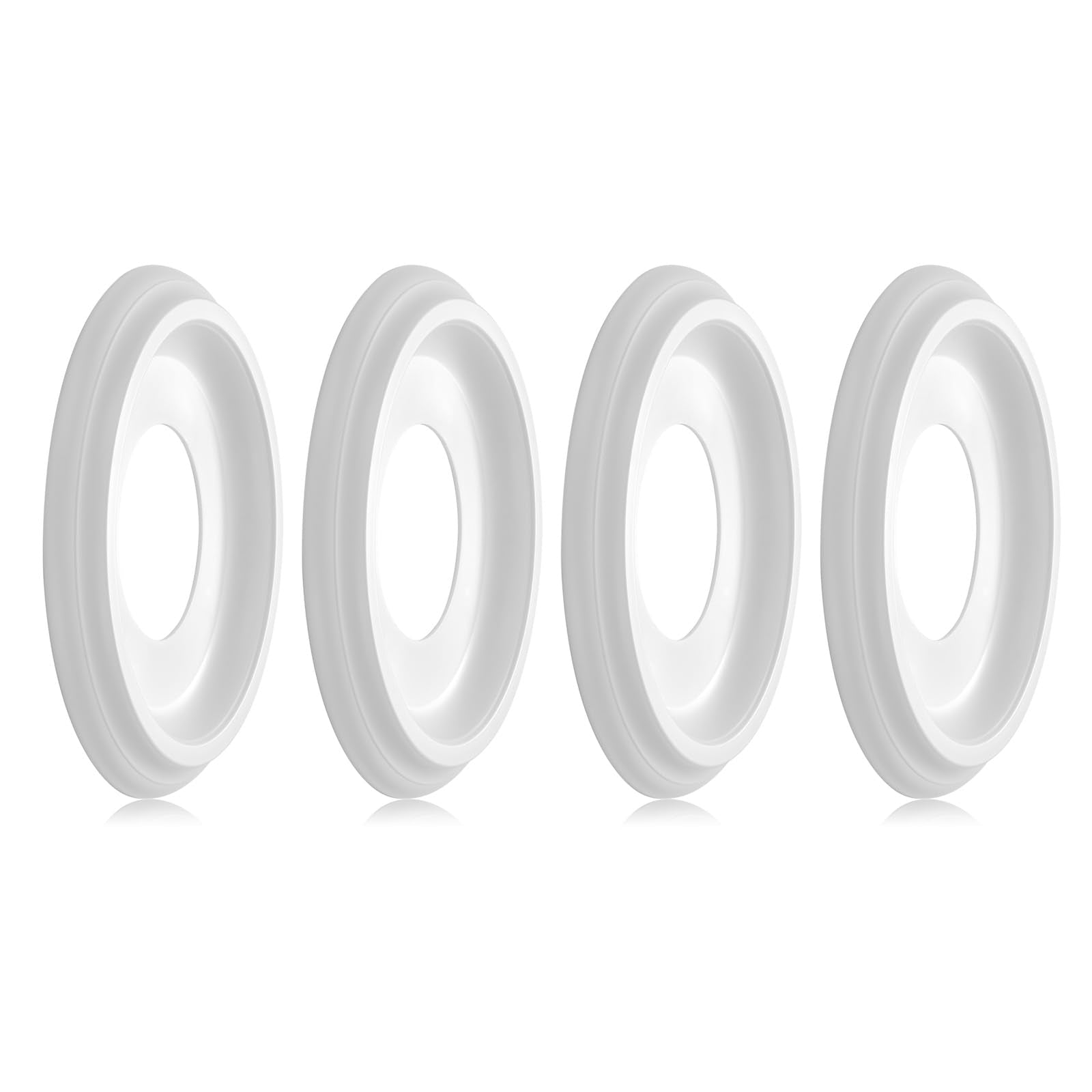 4 Packs Molded Nylon Ceiling Medallion For Light Fixtures And Ceiling Fans, 10''Od X 4''Id X 1 2/8 ''P (Fits Canopies Up To7 1/4