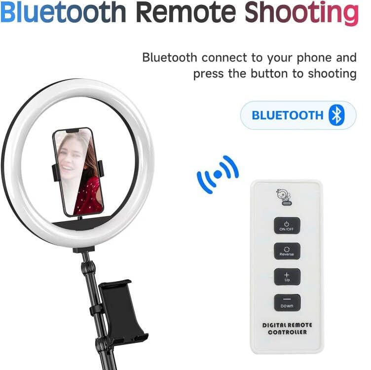 Led Ring Light 14'' 360 Photo Booth Accessories,For Live Streaming & Youtube Video, Dimmable Desk Makeup Ring Light For Photogra