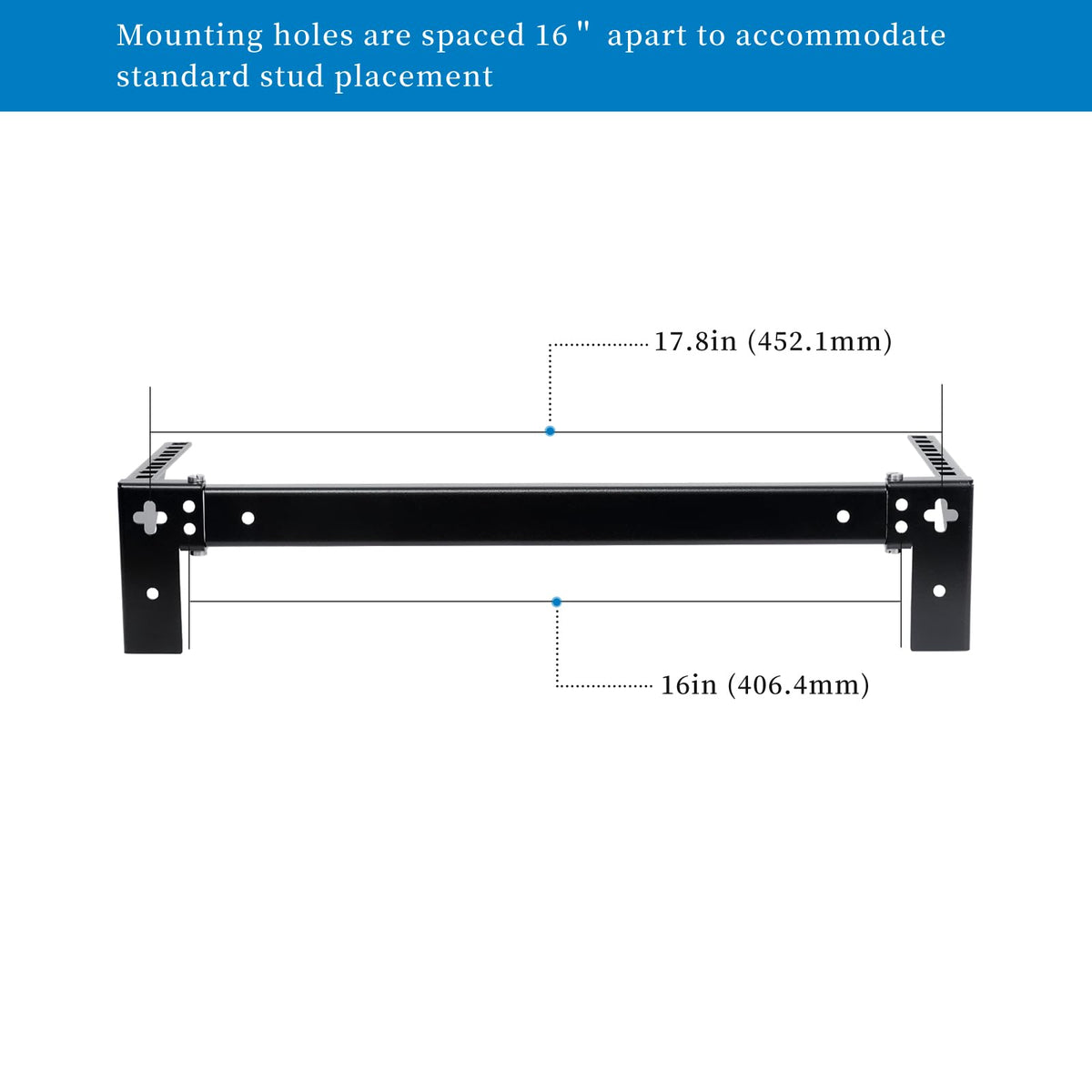 Rackpath 3U Vertical Wall Mount Rack Heavy Duty 125Lbs Capacity Vertic ...
