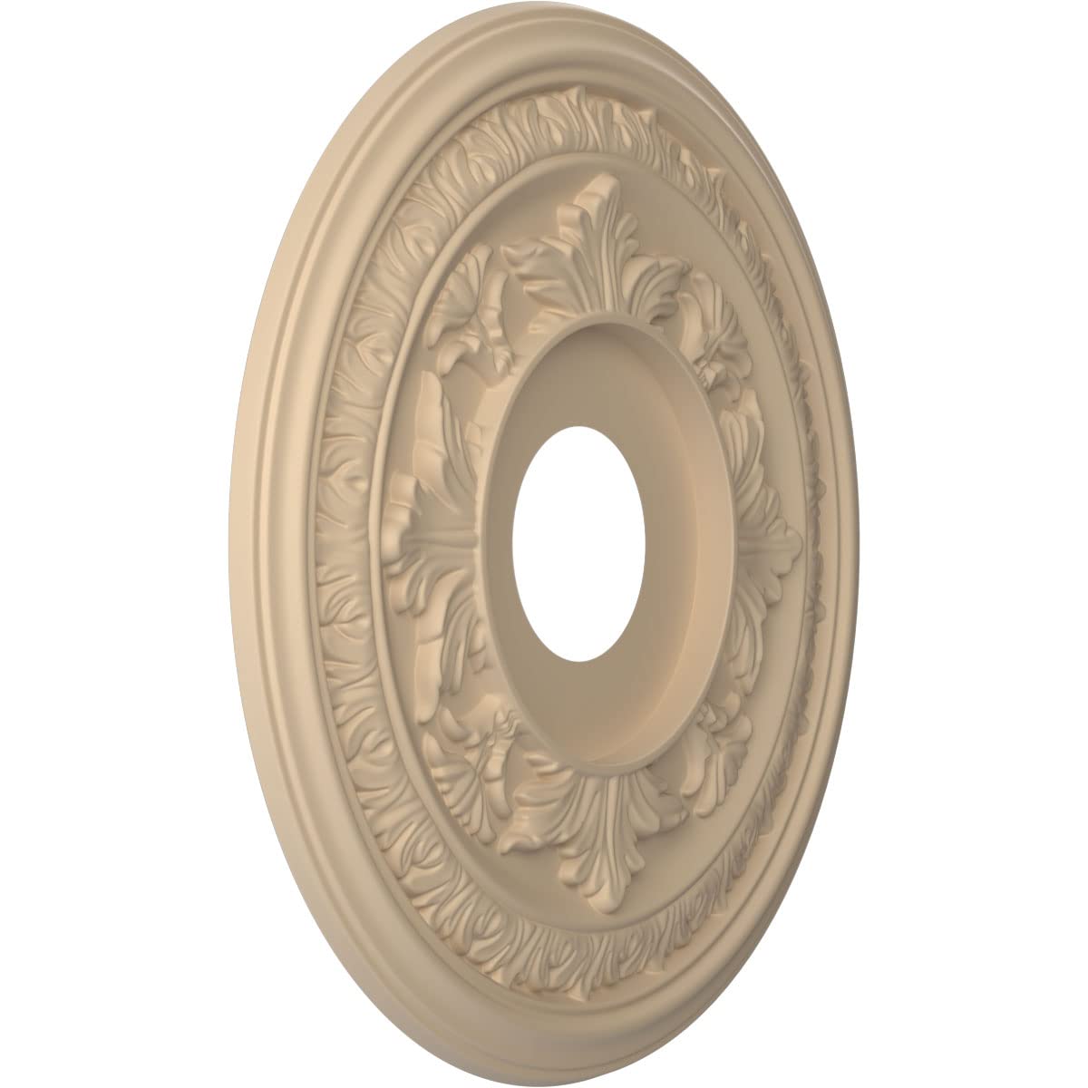 16Od X 3 1/2Id X 1P Baltimore Thermoformed Pvc Ceiling Medallion (Fits Canopies Up To 6 1/2), Ultracover Satin Smokey Beige