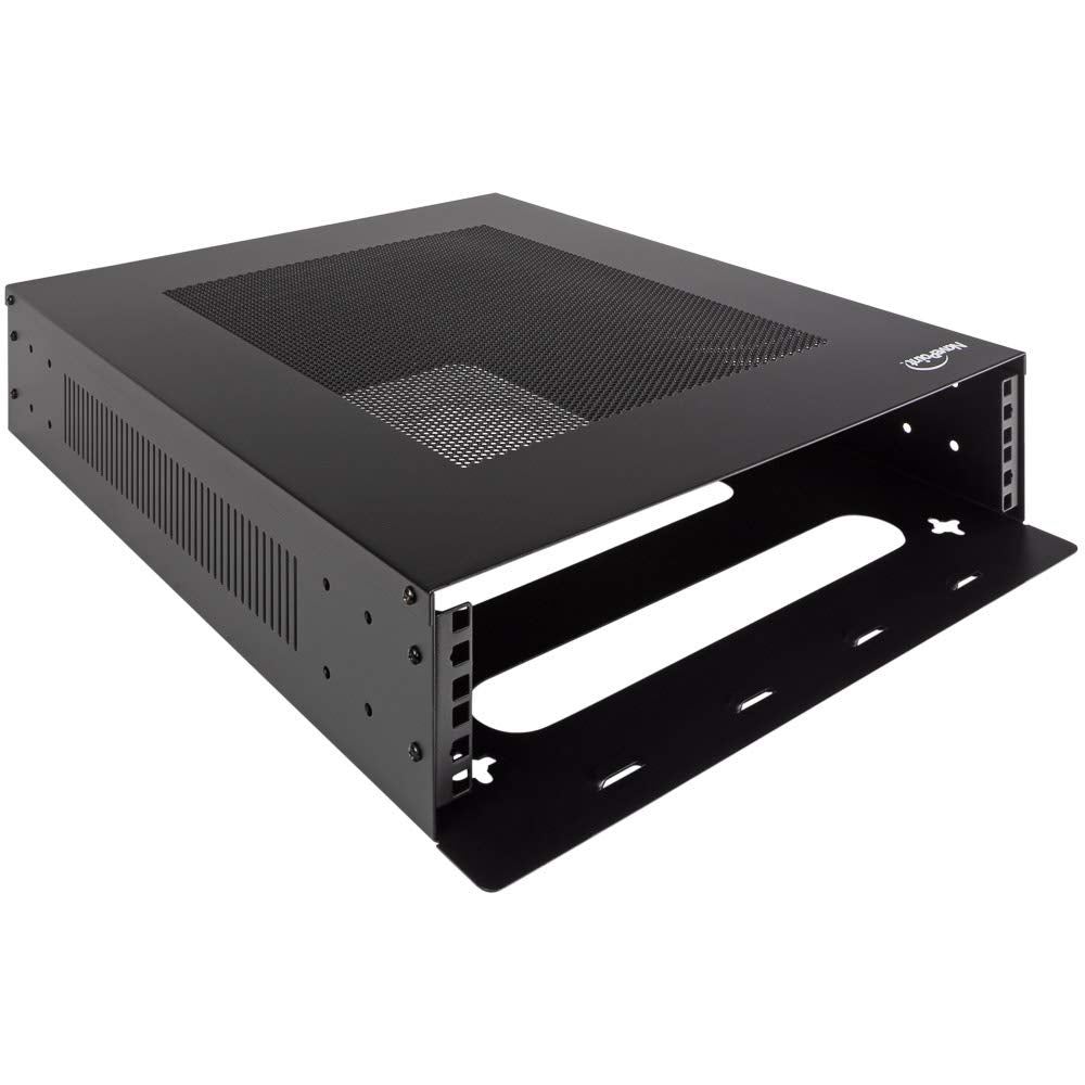 Navepoint 2U Vertical Wall Mountable Server Rack, Black