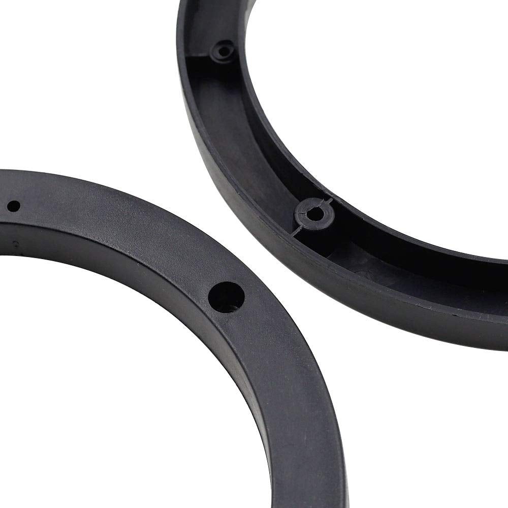 Mecion 4Pcs Universal Black 6.5 Round 15Mm Depth Speaker Spacers For Auto Car
