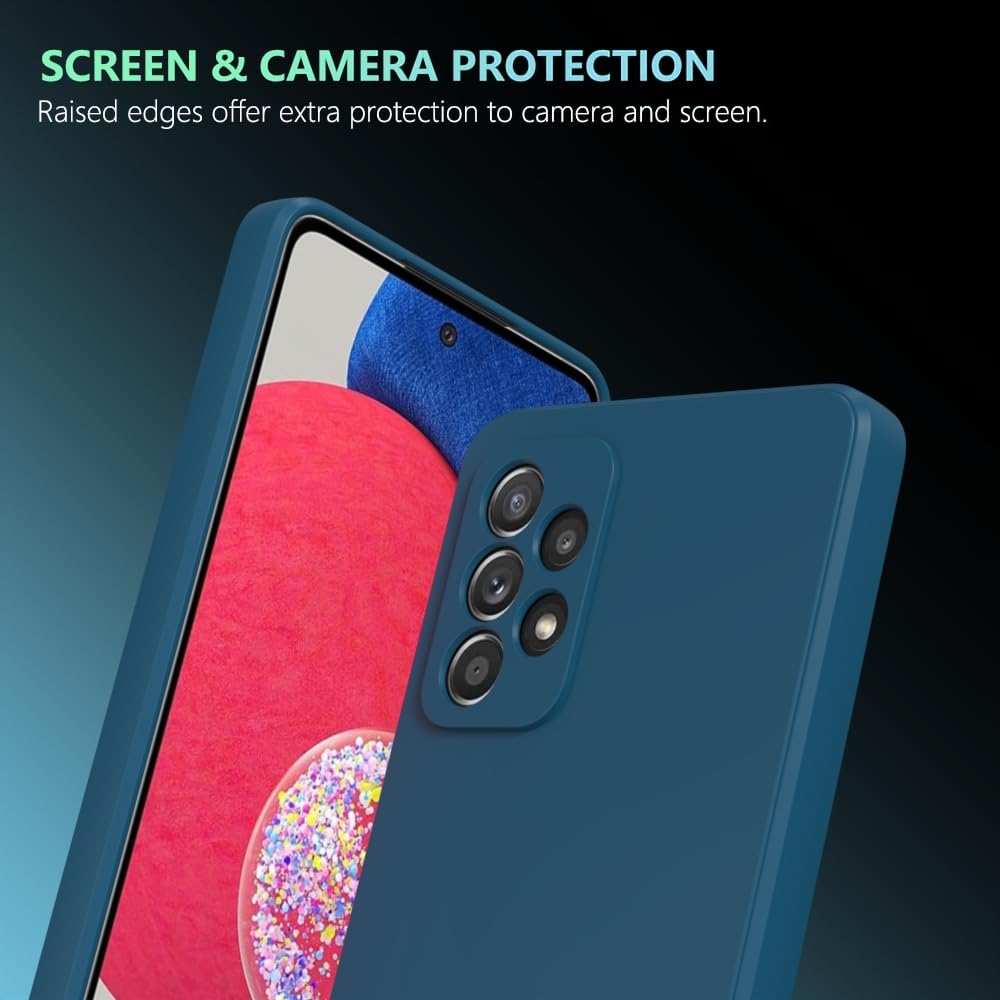 Wogroo For Samsung Galaxy A52 Case Dark Blue, Scratch Resistant With Soft Touch, Slim Thin Phone Cover For Samsung Galaxy A52