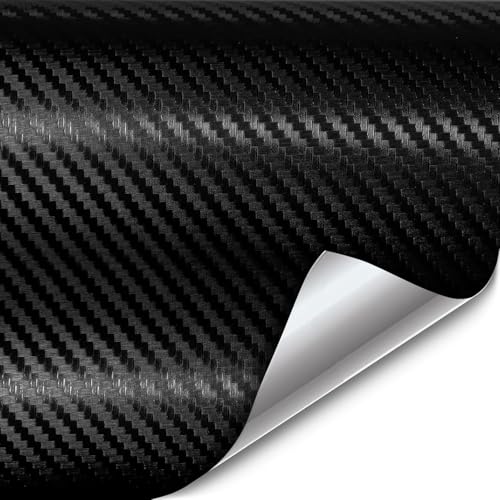 WallflyIndia Self Adhesive 3D Vinyl Carbon Fiber Textured Sheet Roll For Cars And Motorcycles, Interior/Exterior Diy Decoration