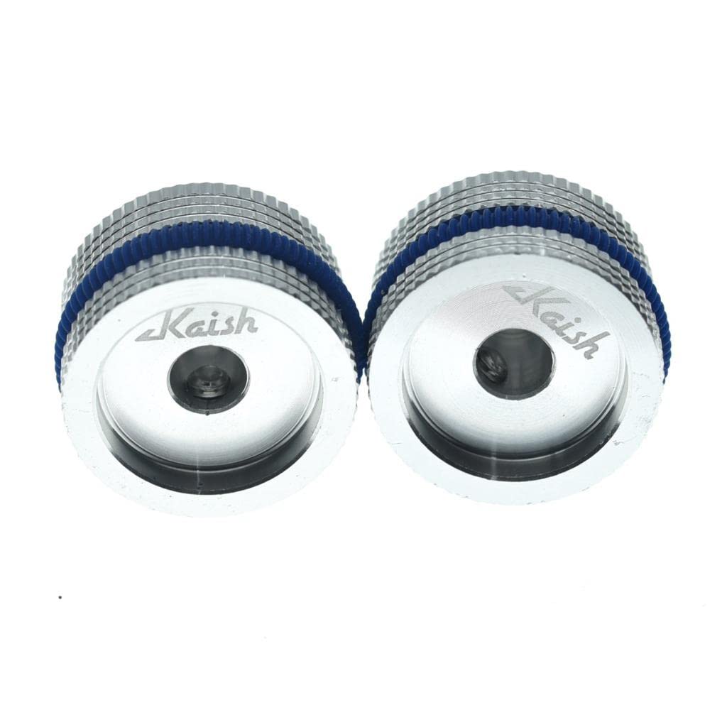 Kaish 2Pcs 63/64 (25Mm) Diam. Aluminium Potentiometer Knobs 1/4  Universal Metal Pot Knobs For Guitar/Bass/Amps Amplifier/Power