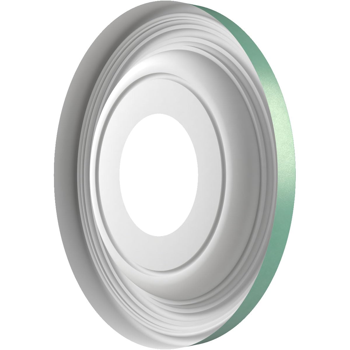 10Od X 3 1/2Id X 1 1/8P Traditional Thermoformed Pvc Ceiling Medallion (Fits Canopies Up To 5 1/2), Universal Pearl Metallic Sea