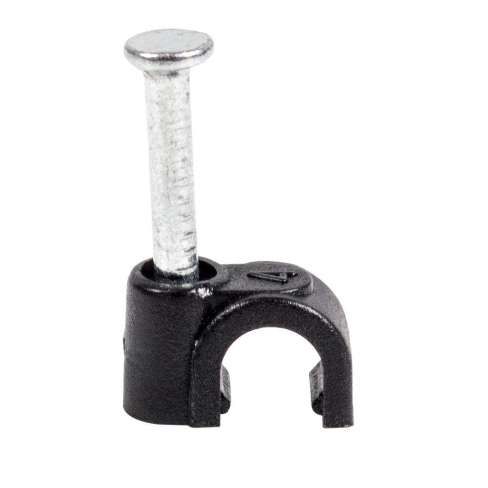 Qualgear  Black 4 Mm Cable Clips (100 Pack)