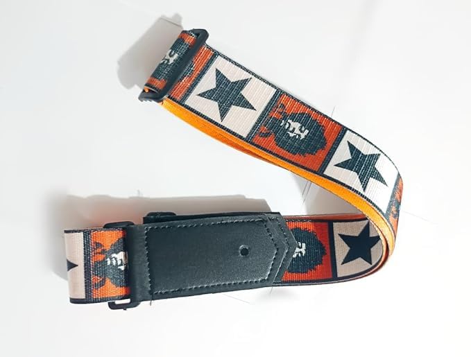 HMK Adjustable Guitar Strap, Embroidered Cotton Guitar Belt Straps for Acoustic Guitar, Electric Guitar, Bass, Lengthening and t