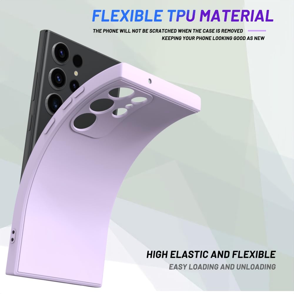 Wogroo For Samsung Galaxy S24 Ultra Case Purple, Scratch Resistant With Soft Touch, Slim Thin Phone Cover For Samsung Galaxy S24