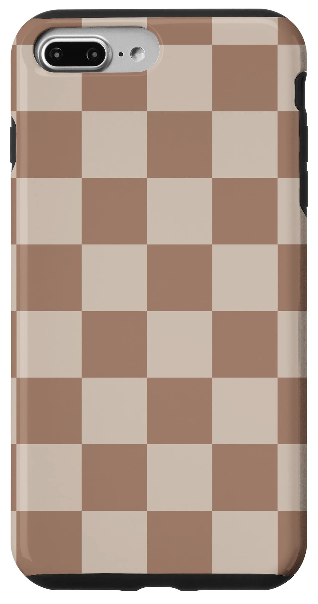 Iphone 7 Plus/8 Plus Brown Classic Checkered Big Checkerboard Case