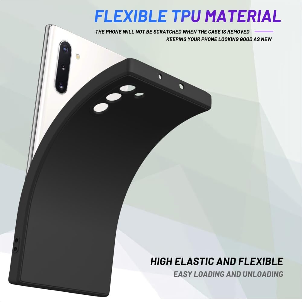 Wogroo For Samsung Galaxy Note 10 Case Black, Scratch Resistant With Soft Touch, Slim Thin Phone Cover For Samsung Galaxy Note 1