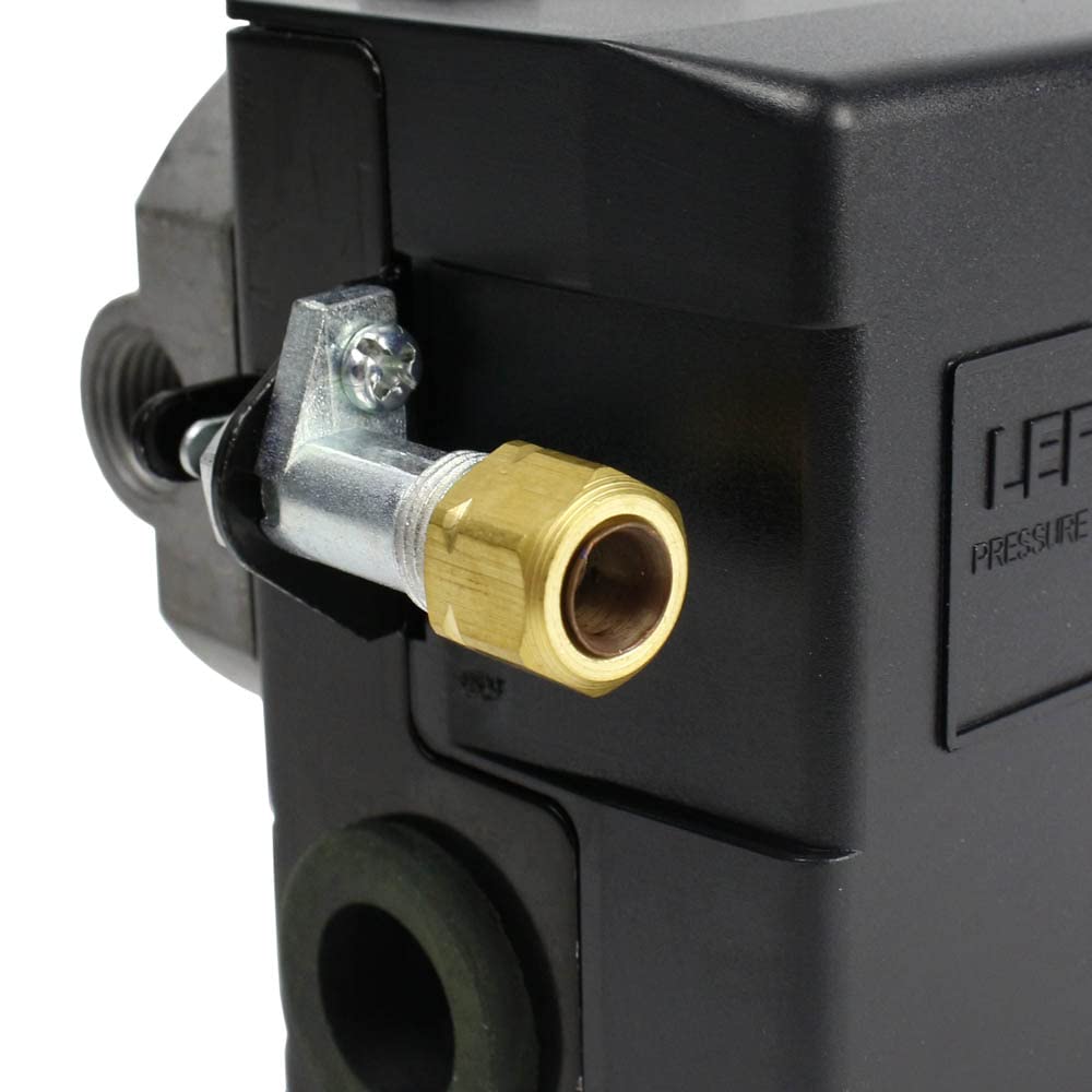 Lefoo Pressure Switch Control 90 125Psi 4 Port Heavy Duty 26 Amp For Air Compressor Lf10A 4H 1 Npt1/4 90 125