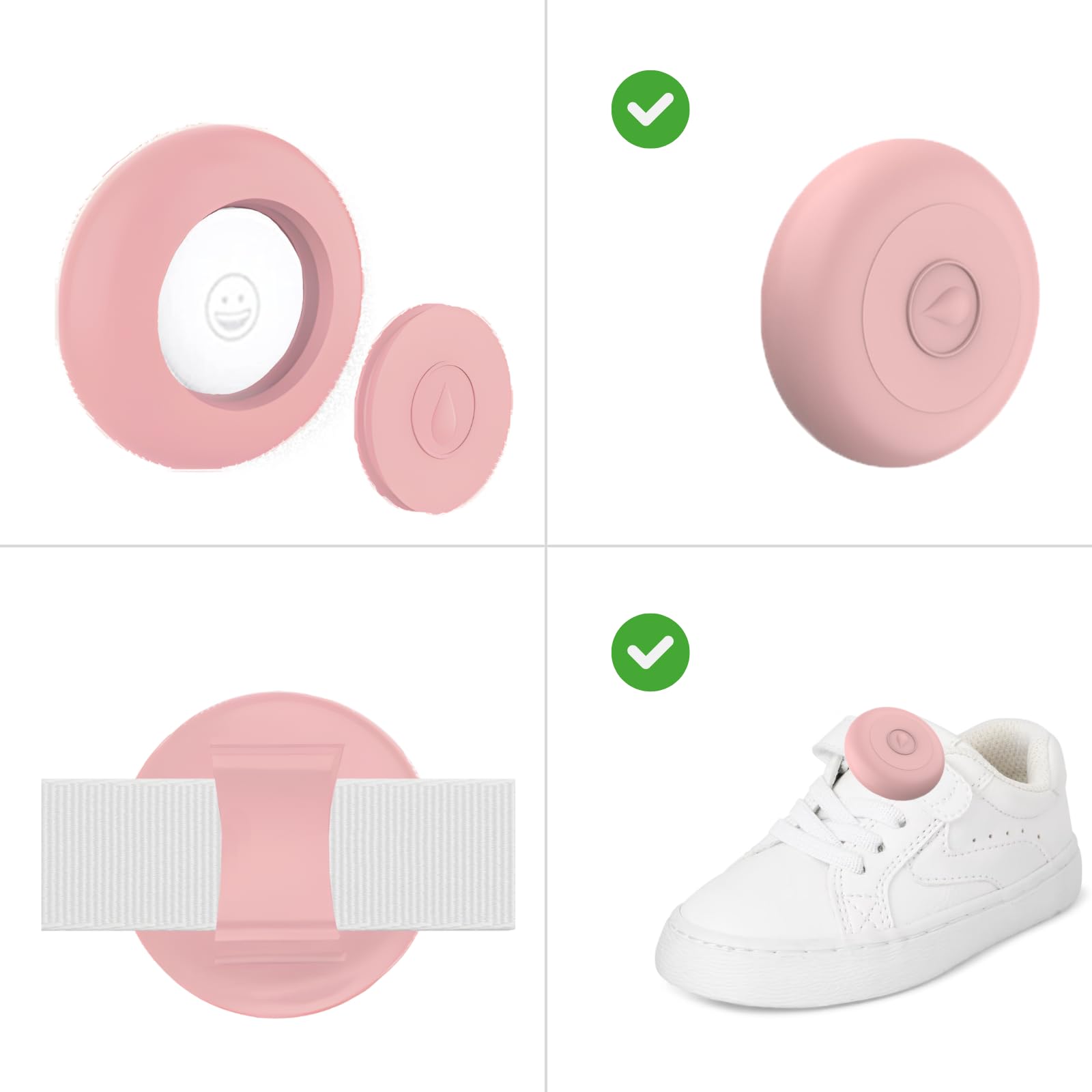 2 Pack Waterproof Airtag Holder For Kids Shoe, Kids Airtag Holder With Stickers, Airtag Kids Hidden For Apple Air Tag, Ip68 Airt