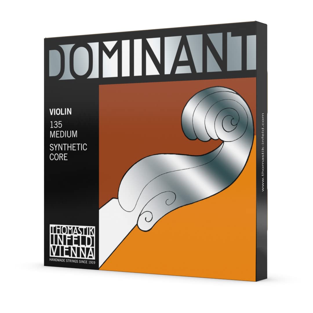 Thomastik Infeld 135 Dominant Violin Strings, Complete Set, 135, 4/4 Size, With Aluminum Wound Ball End E String