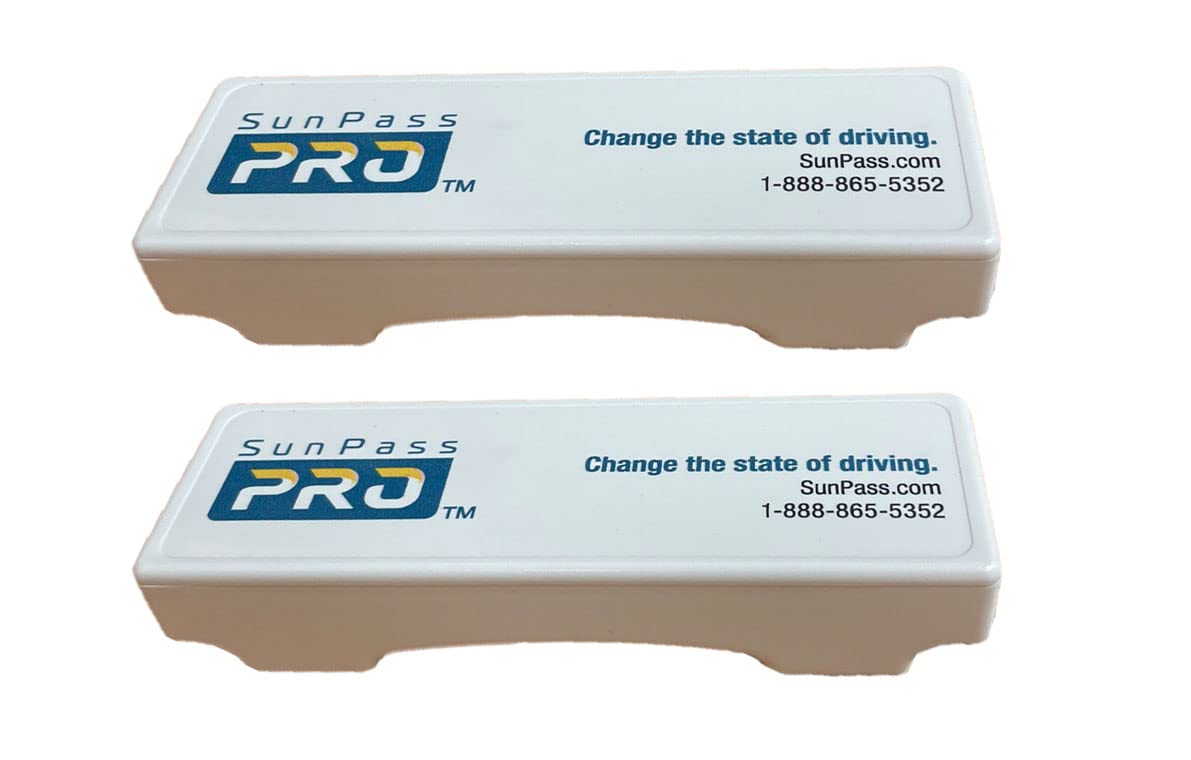 Sunpass Pro Portable Transponders (Pack Of 2) For Toll Roads In Florida, Georgia, North Carolina And 16 Other States: De, Il, In