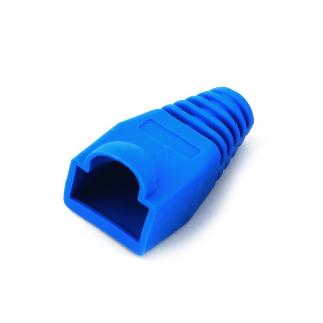 Copapa Yiovvom Soft Plastic Ethernet Rj45 Cable Connector Boots Cover Strain Relief Boots Cat5 Cat5E Cat6 Cat6E 100Pcs (Blue)