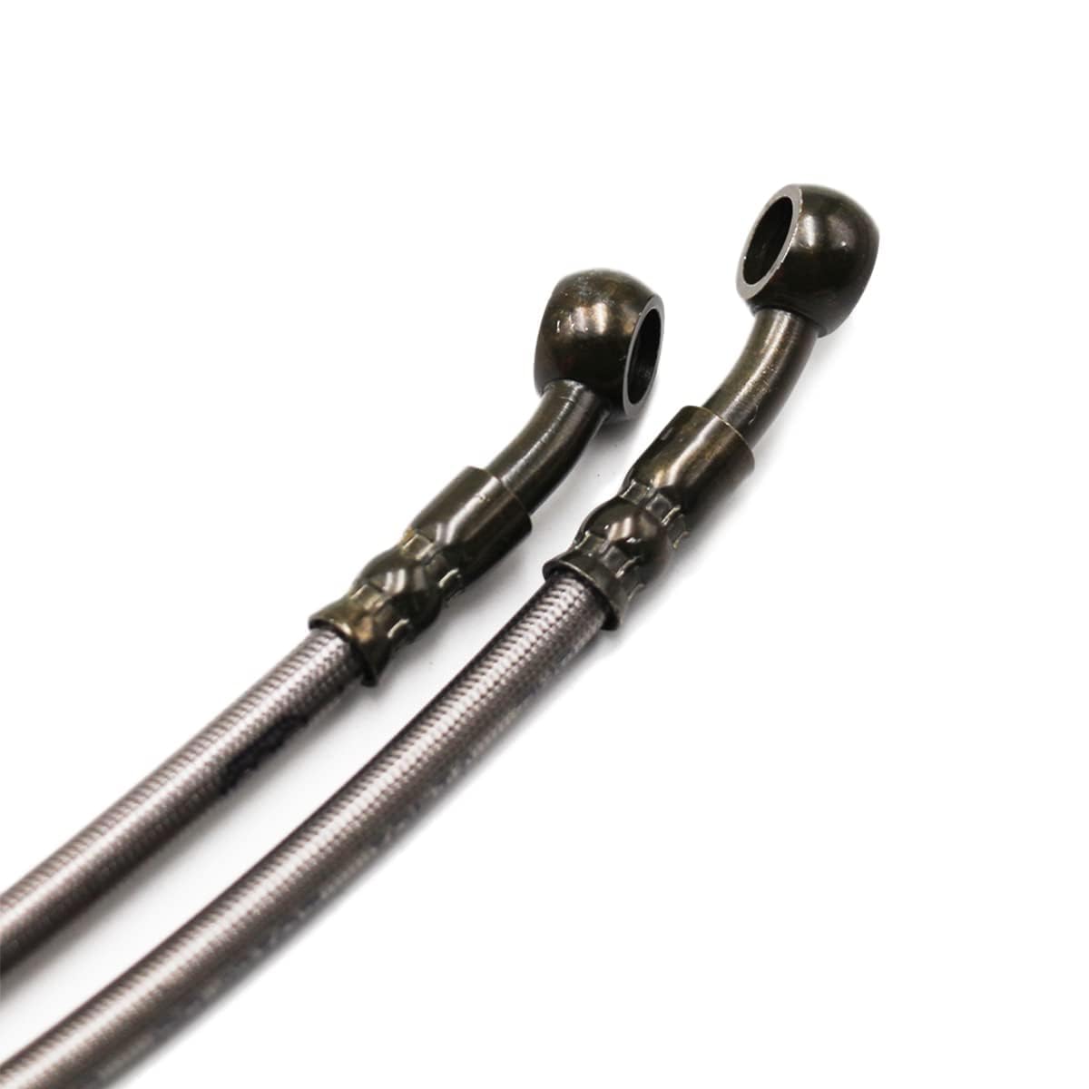 Pro Bat Braided Hydraulic Brake Hose Line Pipeline For Chinese Gy6 Scooter Atv Dirt Bike Go Kart 10Mm Banjo Ends (27.5''/70Cm)