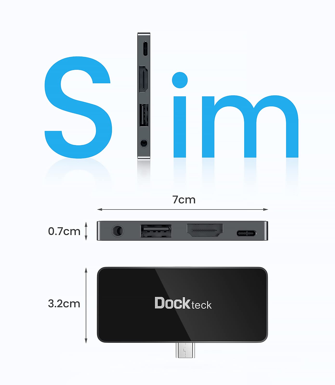 Usb C Hub Adapter For Ipad Pro 2021 2020 2018 11 12.9 / Ipad Air 4 10.9 Ipad Mini6 Dockteck 4 In 1 Ipad Pro Usb C Hub With 100W