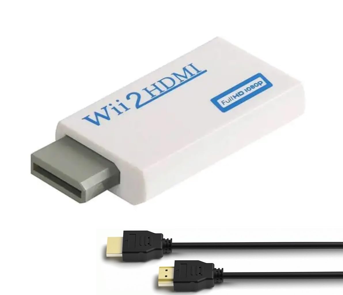 BD&M Wii to HDMI Adapter, WII to Hdmi Converter, Connect Wii Console to HDMI Display Monitor with 3.5mm Audio Supports All Wii D