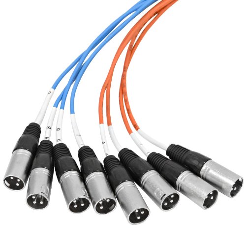 Seismic Audio - Saxt-8X5_Mf - 8 Channel 5 Foot 1/4 Inch Trs To Xlr Male And Xlr Female Snake Cable Bundle