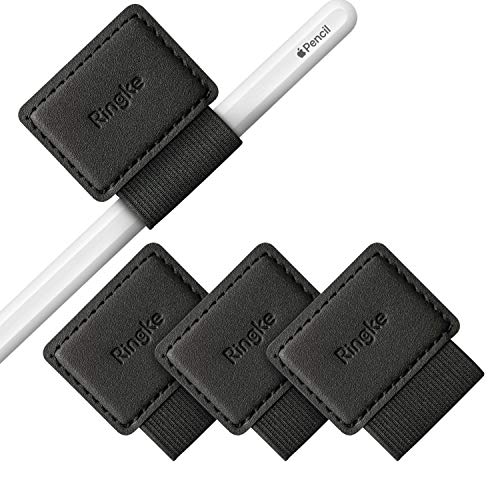 Ringke Pen Holder For Apple Pencil, Journal, Notebooks, And More   3M Self Adhesive Pu Leather Durable Pen Loop With Elastic (3