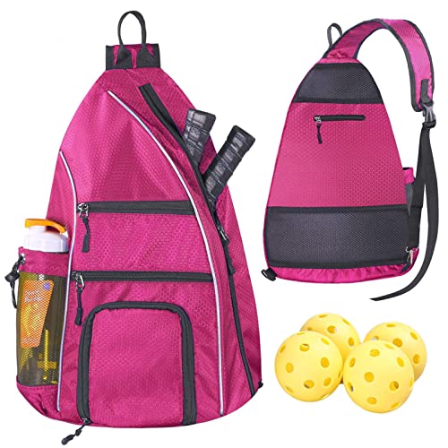 Llywcm Pickleball Bag  Sling Bags   Reversible Crossbody Sling Backpack For Pickleball Paddle, Tennis, Pickleball Racket And Tra