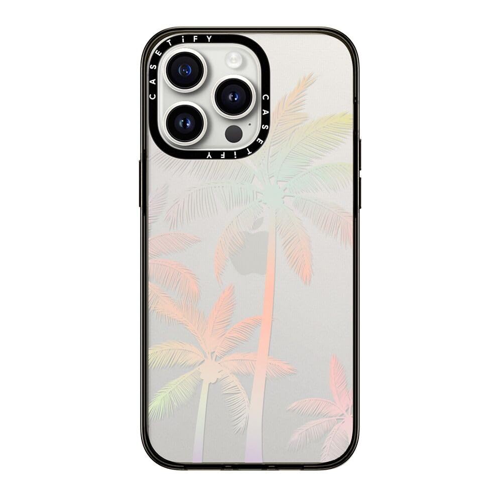 Casetify Compact Case For Iphone 15 Pro Max [2X Military Grade Drop Tested / 4Ft Drop Protection]   Modern Tropical Palm Tree